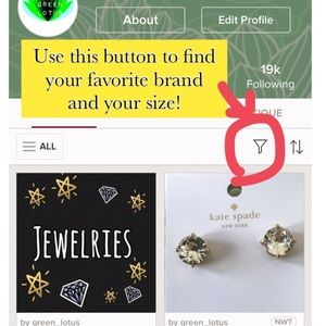 Use sorting button to find your items easier!